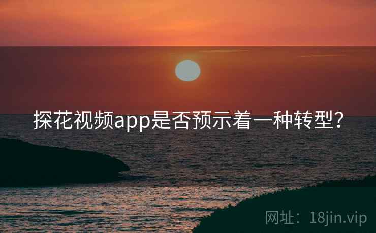 探花视频app是否预示着一种转型？